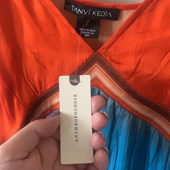 Anthropologie Tanvi Kedia Multicolor Stripe Dress NWT XL - Picture 4 of 5
